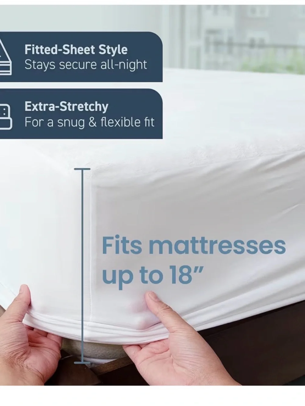 SafeRest Premium White Mattress Protector - Twin XL